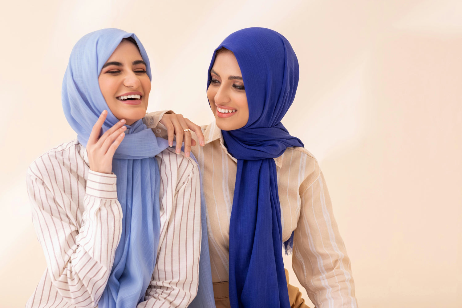 Blue cotton hijabs