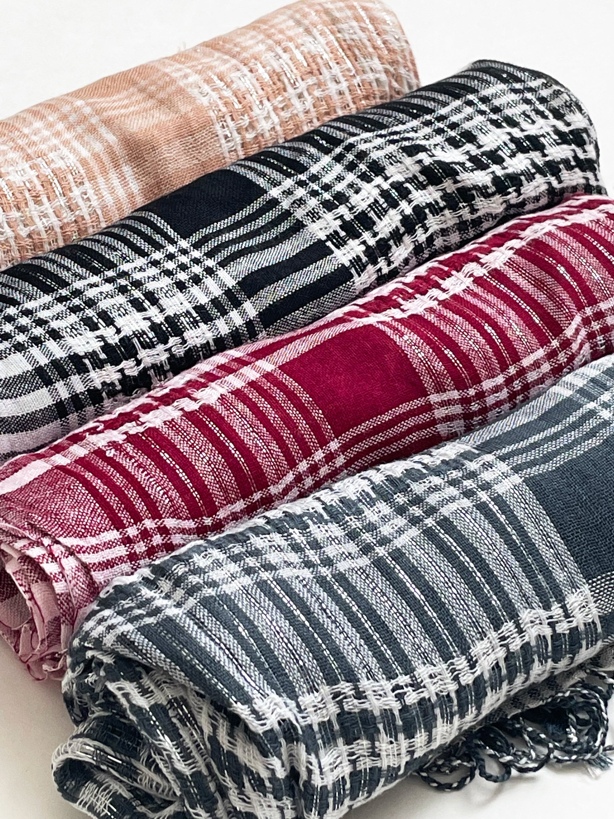 Chequered Viscose Scarves