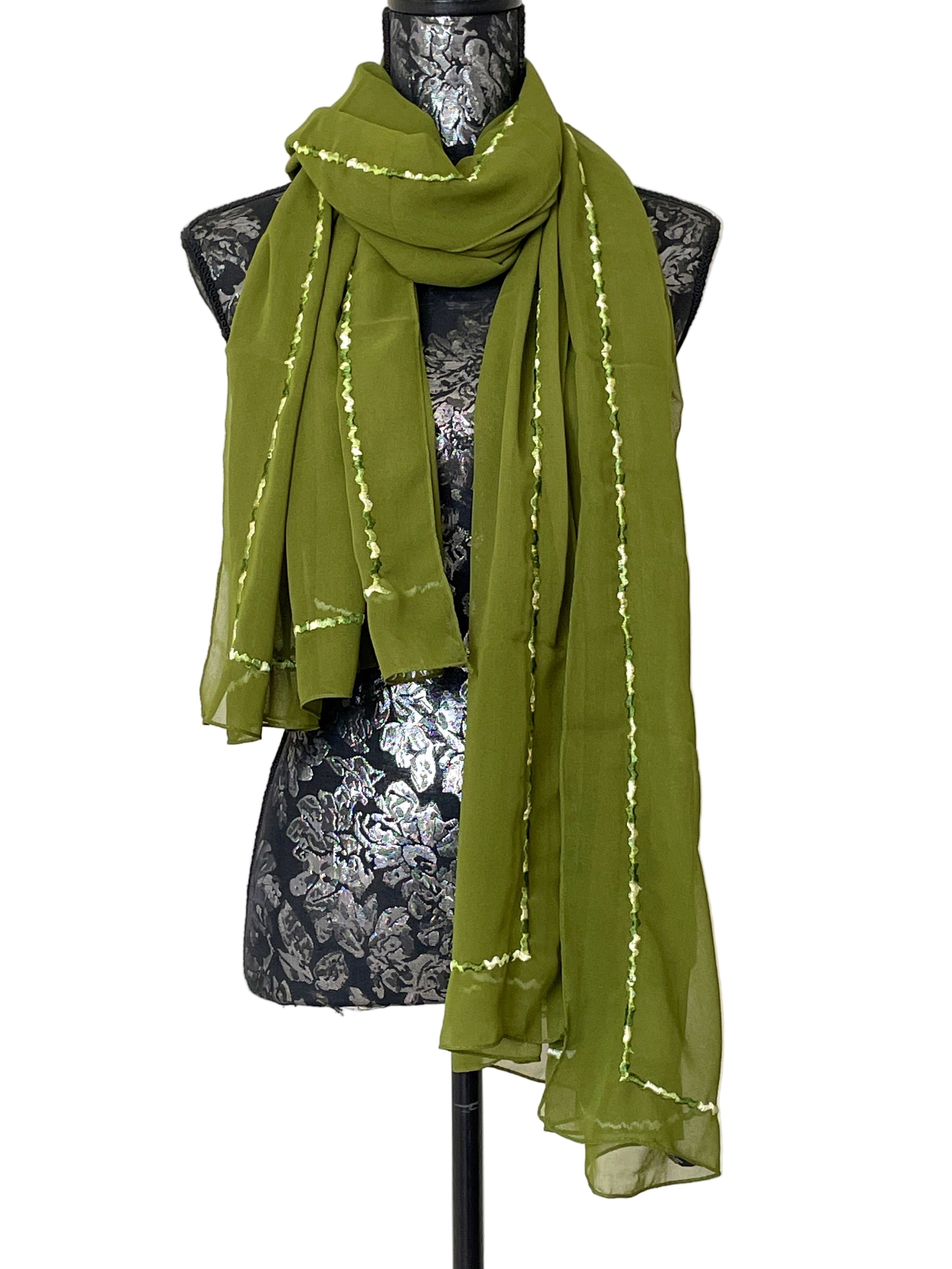 Georgette Embroidered Scarves