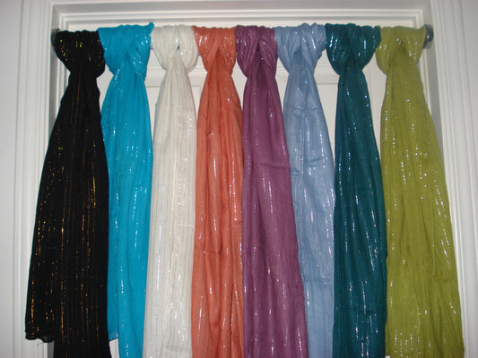 Soft Cotton Lurex Scarves for Women Indicana
